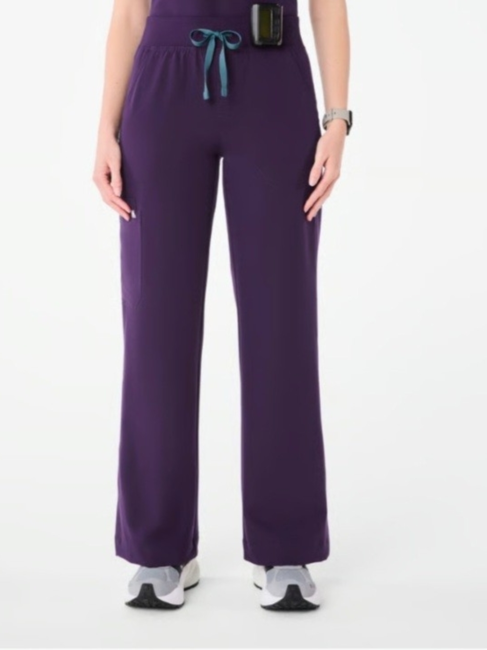 Figs Women's Livingston Scrub Pants Xs And Rafaela Top In XxS Purple Jam Color